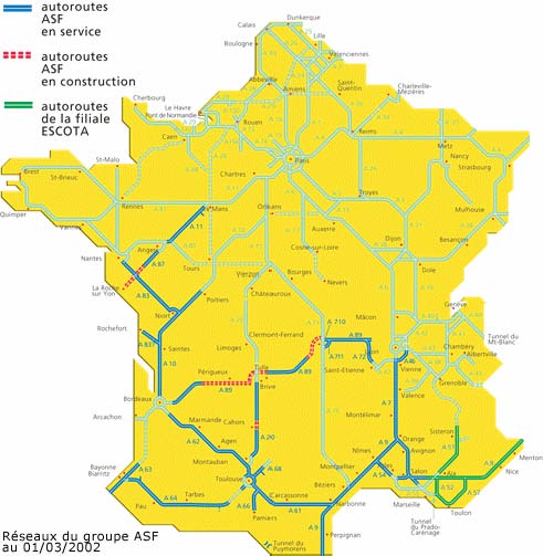 les autoroutes francaises du sud